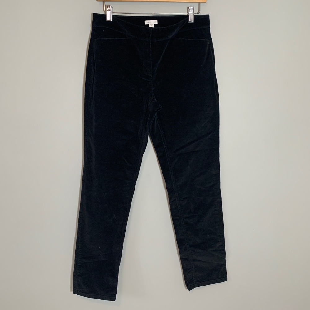 J. Jill Corduroy Pants‎ Women 4 Black Slim Straight Leg Stretch Trousers